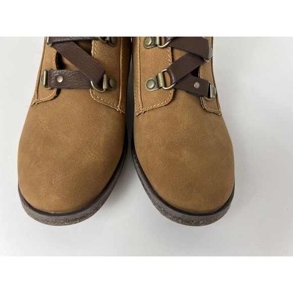 New Korks Reese Tan Dark Brown Nubuck Modern Short Riding Boot ~Size 7 - Picture 12 of 16